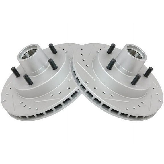 Front Brake Rotor Set 2 Piece - Compatible with 1982 - 1987 Buick Regal 1983 1984 1985 1986