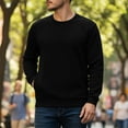 thumbnail image 5 of VBTAPA Lightweight Sweatshirts for Men Long Sleeve Crew Neck Pullover Tops Solid Casual Workout Sweat Shirts with Pockets Black XL, 5 of 8