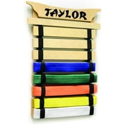 Milliard Karate Belt Display  Holds 8 Martial Arts Belts - Personalize with Stickers