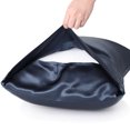 thumbnail image 3 of PiccoCasa Silk Pillowcase with Eye Mask for Hair Skin Navy Blue Queen(20"x30"), 3 of 8