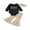 Black, variant on Infant Baby Girl Halloween Clothes Set Ghoul Gang Long Sleeve Romper Tops Pumpkin Flared Pants 3Pcs Fall Outfit
