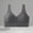 Dark Gray, variant on BRGZLK Women Front Zipper Sports Bras Solid Color Seamless Wide Strap Wirefree Post Surgery Front Closure Push-Up Bra Gray Free Size