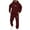 Wine, variant on Fgvctg Mens 2 Piece Outfits Winter Sweatsuit Travel Jogger Sweatpant Plus Size Tracksuit Oversized Sweatshirts Lounge Set with Pockets Light Blue 2XL