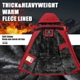 thumbnail image 5 of TACVASEN Men's Winter Ski Snow Jackets Heavyweight Waterproof Warm Fleece Hiking Coat with Hood Multi-Pockets Red XL, 5 of 7