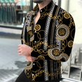 thumbnail image 1 of Camisas hawaianas de manga larga para hombre, camisas de moda, blusas de estilo europeo de lujo, blusas de playa doradas, ropa para hombre, camisas Voion para hombre, 1 of 6