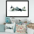 thumbnail image 3 of Designart 'Minimalistic Fir Forest and Winter Mountains II' Modern Framed Art Print, 3 of 4
