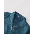 thumbnail image 5 of 3 Sets Satin Pajama Set, Short Sleeve Lapel Top & Bow Shorts, Women's Sleepwear & Loungewear, 5 of 5