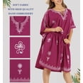 thumbnail image 5 of HAPPY BAY Women's Summer Loungewear Solid Casual Relaxed Caftan Knee Length Cover Up Dresses for Women 2X-3X Magenta, Floral, 5 of 5