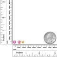 thumbnail image 6 of Gem Stone King 14K Yellow Gold Pink Mystic Topaz Stud Earrings for Women Men | 1.90 Cttw | Gemstone November Birthstone | Heart Shape 6MM, 6 of 6