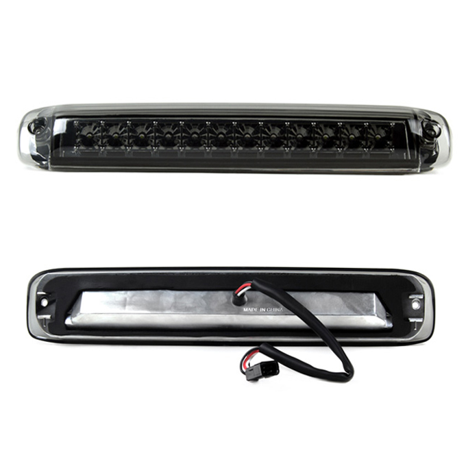 AKKON - For Chevy Silverado Sierra LED Smoked Tail Lights Replacement + Smoke LED 3rd Brake Cargo Light Lamp