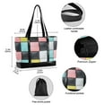 thumbnail image 2 of FORMRS Laptop Tote Bag for Women with 15.6" Computer Compartments Handbag, Gray Checkered Pattern, 2 of 7