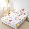 thumbnail image 4 of Manfei Cute Ribbon Bed Sheets Set Queen Size, Kawaii Princess Bowknot Bedding Queen Size, Polka Dots Queen Sheet Sets, Super Cozy Room Decor, 4 Pieces, 4 of 7