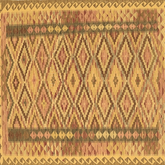 Ahgly Company Indoor Square Persian Brown Traditional Area Rugs, 8' Square