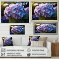 thumbnail image 4 of Designart "Blue Purple Hydrangea landscape I" Floral Floater Framed Wall Art Living Room, 4 of 7