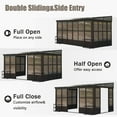 thumbnail image 2 of Domi Outdoor Living 10' x 14' Wall Mounted Sunroom Gazebo, Aluminum Frame with PC Roof with 2 Lockable Sliding Doors for Garden Patio Deck, 2 of 7