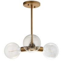 SAFAVIEH Harkin 3 Light 18 in. Dia. Adjustable Pendant, Gold