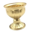 thumbnail image 4 of Jarrón con arreglo floral, maceta, adornos clásicos tradicionales, centro de mesa rústico, accesorio de hierro para cafetería, restaurante, oficina y hogar. Oro, 4 of 8
