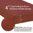thumbnail image 6 of Aoodor Patio Furniture Outdoor Bench Cushion Olefin Fabric Slipcover Sponge Foam 46.5” x 17.5” x 3” - Red, 6 of 6