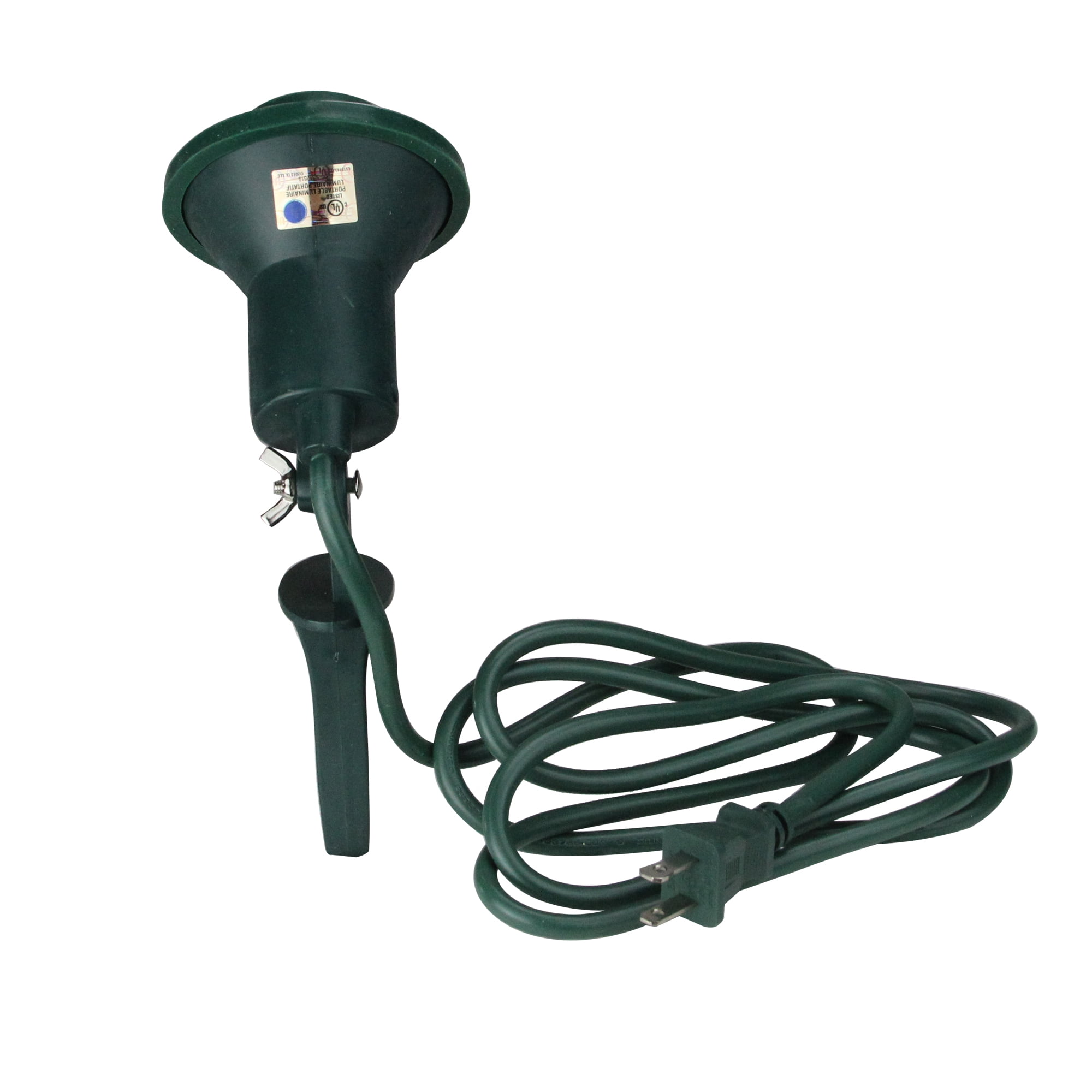 Stanley LampMax Single Green Outdoor Flood Lamp Holder with Ground