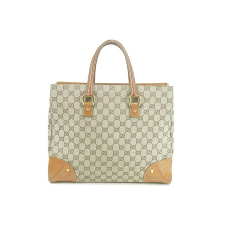 Gucci 11GK0103Cognac Monogram GG Nailhead Tote 11GK0103