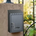 thumbnail image 3 of maskred Rust-proof Mailbox 22x6.5x30cm Wall Mounted Mail Secure Box Case sand grain black, 3 of 6