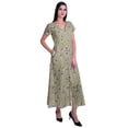 thumbnail image 4 of Moomaya Robe Longue Maxi pour Femmes à Manches Courtes, Robe Formelle/décontractée avec Poches P-TTG, 4 of 6