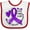 White and Red, variant on Inktastic Love, Care, Cure Cystic Fibrosis Awareness Purple Ribbon Boys or Girls Baby Bib