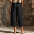 thumbnail image 6 of Luvrsol Capris for Women with Pockets Wide Leg Buttery Soft Stretch Casual Lounge Cropped Trousers S-2XL, 6 of 7