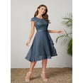 thumbnail image 3 of Robe de Cocktail Élégante pour Femmes / Robe à Manches Courtes en Dentelle / Robe Mi-Longue / Robe de Soirée Semi-Formelle / Parfaite pour Mariages et Thés, 3 of 18