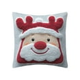 thumbnail image 2 of HomeKingdee Vintage Christmas Throw Pillow Cover, Xmas Decoration Cushion, Winter Holiday Decorative Pillow Case, Santa Claus Snowman Pillowcase, Indoor Home Bedroom Sofa Couch Decor, 2 of 7