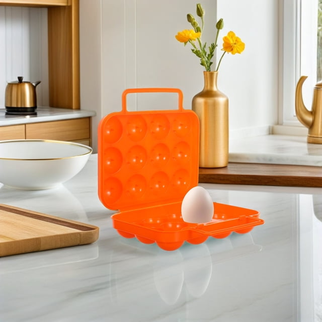 UPGRATOR Portahuevos De Plástico Con Y Asa Ideal Para Viajes Y Camping