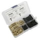 thumbnail image 1 of Perchas para cuadros con dientes de sierra, 100 piezas, 4 mm, doble orificio, perchas para marcos de fotos con dientes de sierra, herrajes para colgar cuadros, diseño fácil de usar, 1 of 9