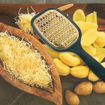 SOPOTUTU Ergonomic Handheld Potato Grater with Stainless Steel Blades for Kitchen Use and Easy Food Preparation