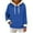 Blue, variant on UQJfacai Christmas Hoodies for Women Faux Fur Trim Hooded Sweatshirts Santa Claus Xmas Holiday Long Sleeve Fleece Pullover Sweaters