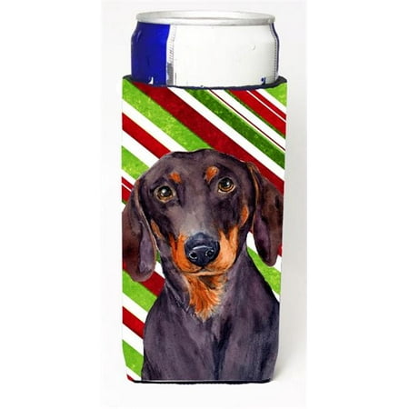 

Dachshund Candy Cane Holiday Christmas Michelob Ultra bottle sleeves For Slim Cans - 12 oz.