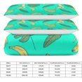 thumbnail image 2 of HAHDAXIA Banana Pattern Bedding Solid Comforter Set for All Seasons,3 Pieces(1 Comforter+2 Pillowcases),Soft Microfiber Bedding Set Queen(90"x90"), 2 of 7