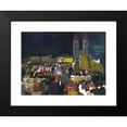 thumbnail image 2 of Vilmos Aba-Novák 18x15 Black Modern Framed Museum Art Print Titled - Figures in a Village Market, 2 of 5