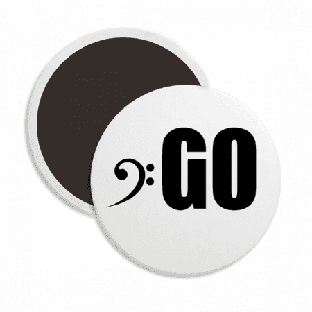 

Go Foreword Bass Notes Expression Round Ceracs Fridge Magnet Keepsake Decoration