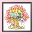 thumbnail image 3 of Punto de cruz completo Four Seasons Tree House 14CT contados DIY Kits de bordado Decoración FLhrweasw Nuevo, 3 of 9