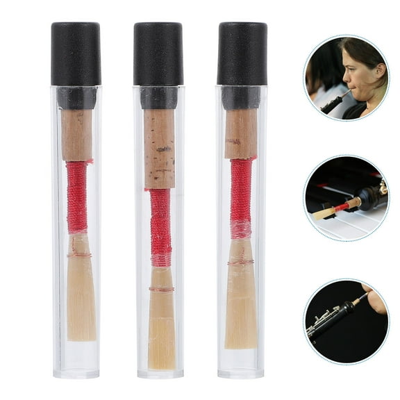 Toyvian Reeds for Oboe Reeds with Boxes Natural Bamboo 3Pcs