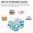 thumbnail image 6 of Yayeee Collapsible Cube Storage Bin with Lid Fabric Closet Decorative Basket with Handles, Vibrant Cat Pattern, 6 of 7