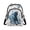 Black Horse Blue Floral, variant on Blue Floral Black Horse Crossbody Bag, Portable Polyester Sling Bag for Travel Casual, Zipper Closure Small Cell Phone Purse for Women