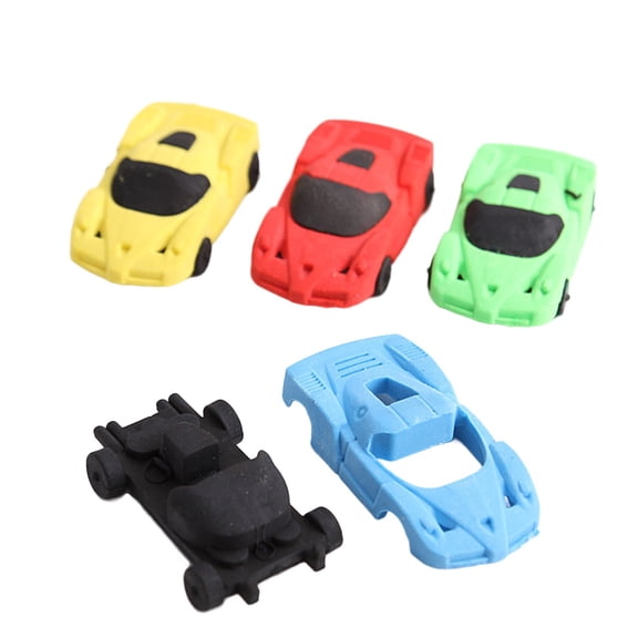 NICERIO 8pcs Car Shape Pencil Eraser Creative Detachable Rubber for Students