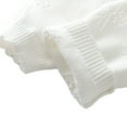 thumbnail image 5 of Baywell Toddler Baby Girls Long Sleeve Cardigan Sweater Hollow Button Down Knit Shirt Crew Neck Knit Sweater Cardigan for Little Girls 2-3 yC-White, 5 of 8