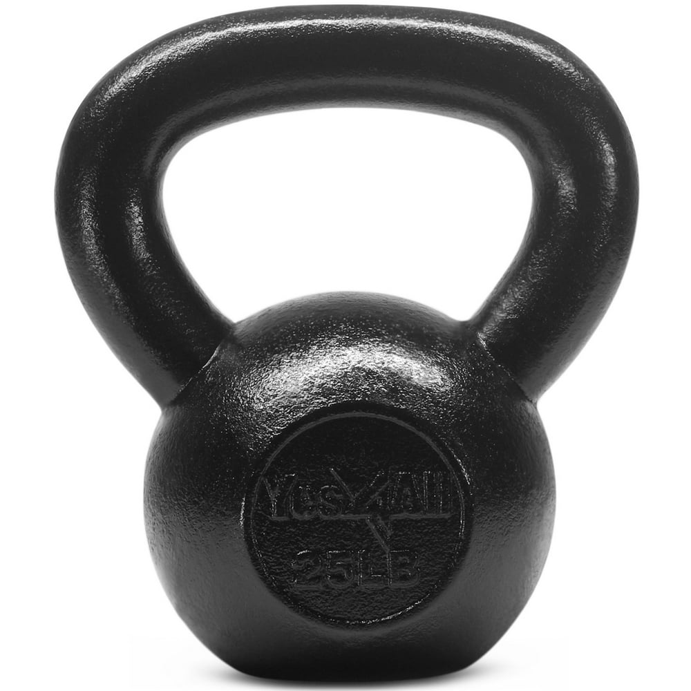 Yes4All 25 lbs Kettlebell Cast Iron Kettlebell Weights (Single