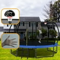 thumbnail image 6 of Leumius 12FT Trampoline with Enclosure Net,Heavy Duty Yard Pumpkin Trampolines with Ladder,Outdoor Recreational Trampolines for Kids and Adults,Blue, 6 of 11
