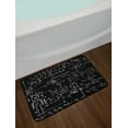 thumbnail image 2 of Physics Bath Mat, Mechanical Sketches and Formulas on Blackboard Looking Backdrop Print, Plush Bathroom Decor Mat with Non Slip Backing, 29.5" X 17.5", Charcoal Grey and White, by Ambesonne, 2 of 2