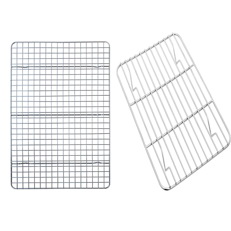 Baking Rack Cooking Rack Set of 2 15.4" x 11.5" Stainless Steel Wire