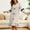Gray, variant on OGLCCG Women's Cozy Long Sleeve Fleece Nightgown Solid Color Winter Warm Sleep Dress Cute Bow Crewneck Soft Loungewear Nightgown