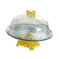 thumbnail image 4 of DOLITY Cake Stand Multifunctional Round Footed Cake Plate for Candy Muffins Cookies smoke gray, 4 of 9